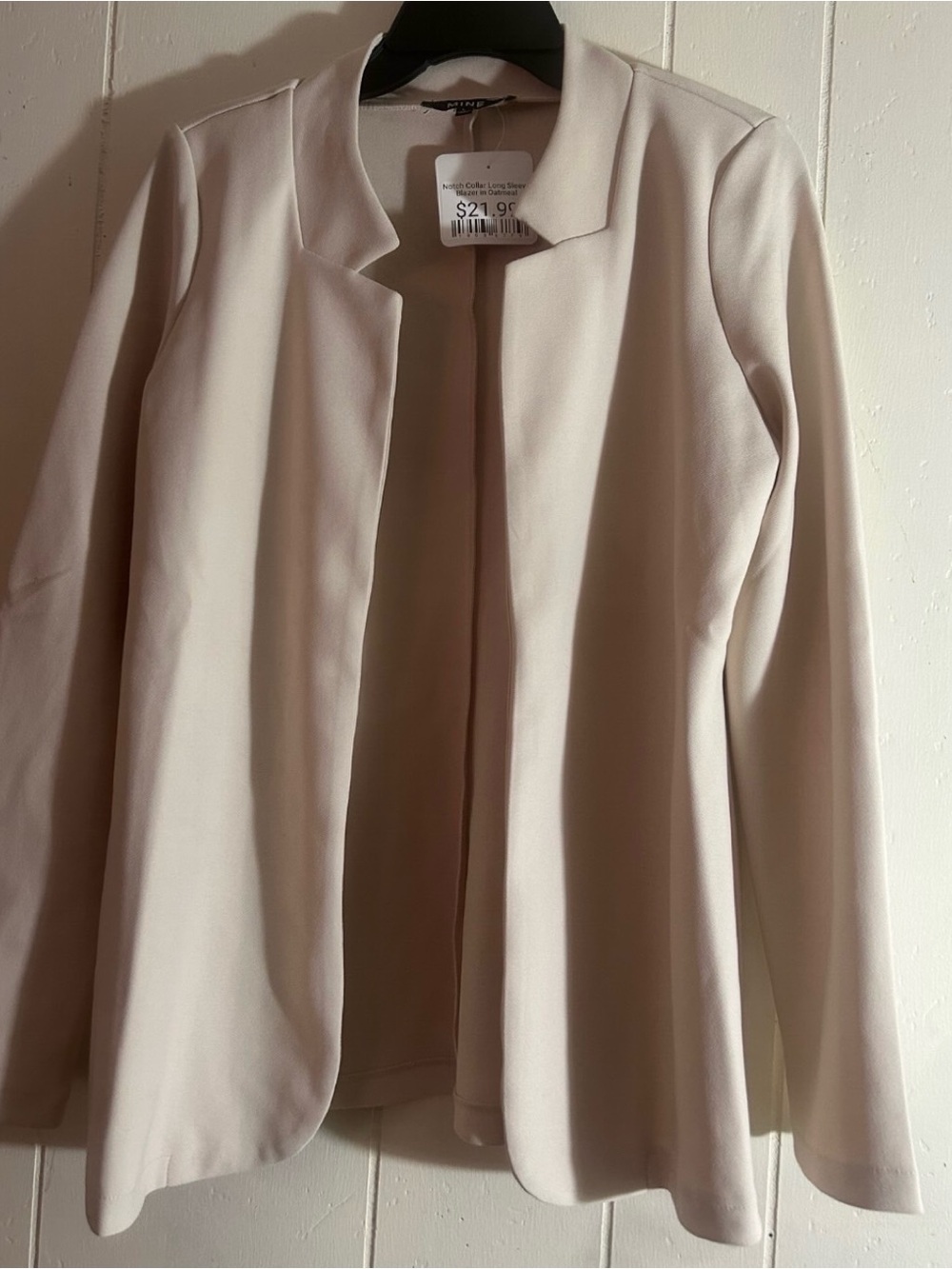 Notch Collar Long Sleeve Blazer